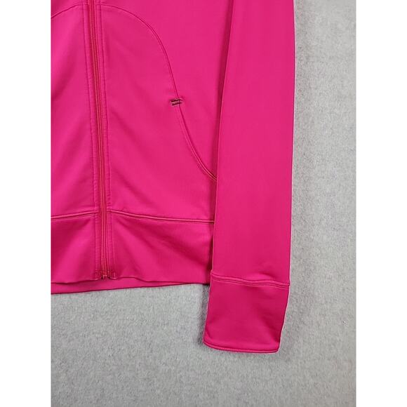 Under Armour All Season Hot Pink LS Zip Up Sweatshirt Women's M Pockets Stretch - Picture 5 of 12